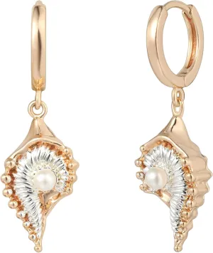 FETTERO Dainty Hoop Earrings Charm Drop Huggie Hoops for Women Gold Plated Hoop Dangle Earrings Lightweight Drop Hoop Earrings