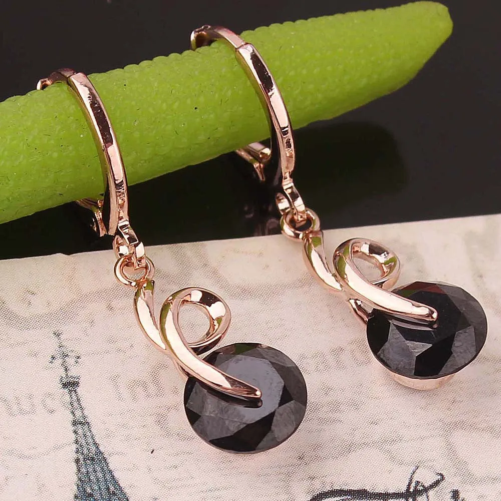 Forniciform 14k Gold Plated Austrian Crystal Drop Earrings For Women Gift /Party Fashion Jewelry