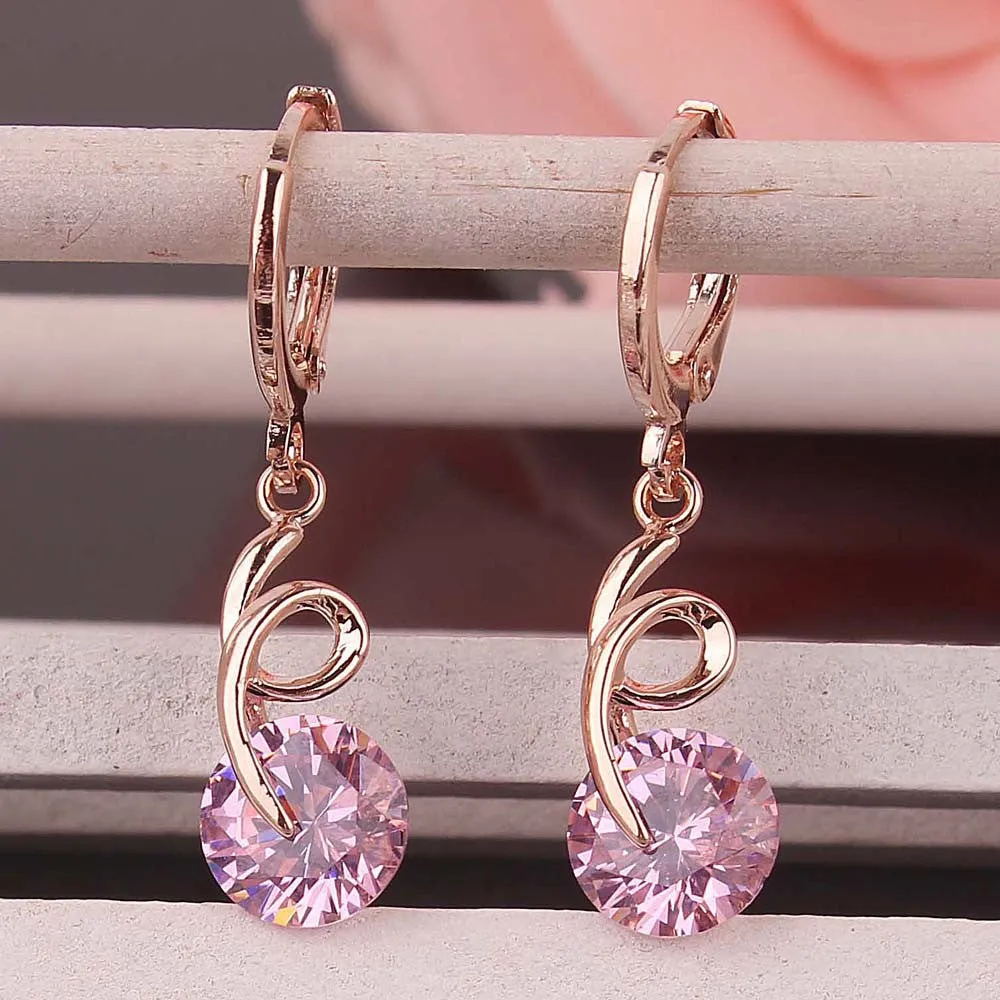 Forniciform 14k Gold Plated Austrian Crystal Drop Earrings For Women Gift /Party Fashion Jewelry