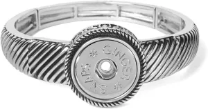 Ginger Snaps Rippling Stretch Bracelet | Interchangeable Snap Jewelry Collection | Button Charms for Necklaces, Bracelets & Rings | Standard Size | SN95-76