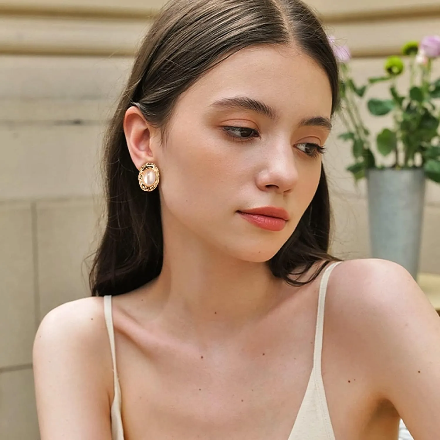 Gold Ball/Square/Teardrop/Button Clip on Earrings - Trendy Non Pierced Jewelry Gifts for Women