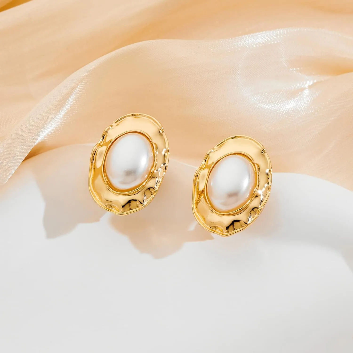 Gold Ball/Square/Teardrop/Button Clip on Earrings - Trendy Non Pierced Jewelry Gifts for Women