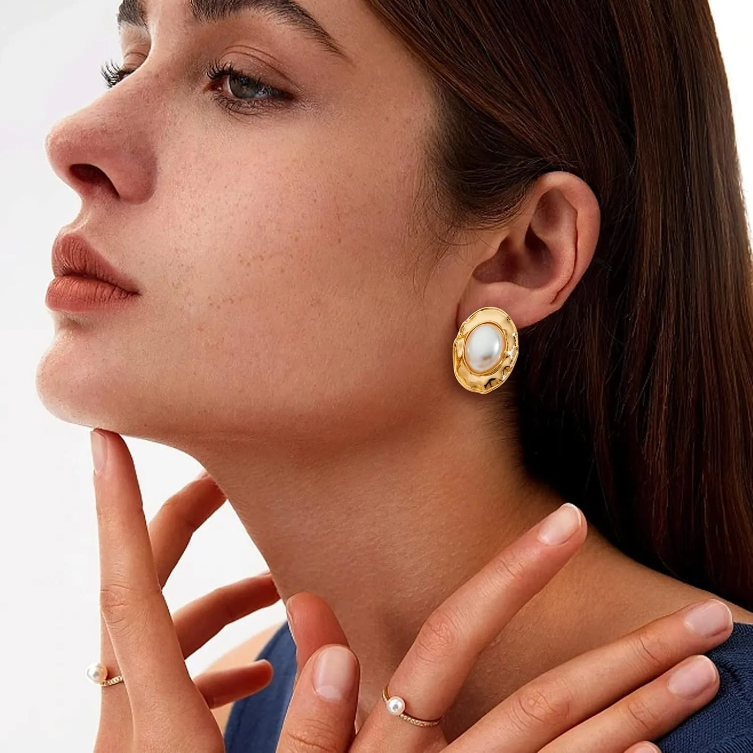 Gold Ball/Square/Teardrop/Button Clip on Earrings - Trendy Non Pierced Jewelry Gifts for Women