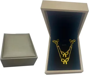 Gold Bow Jewelry Set Include Bow Earrings Bow NecklaceBow BraceletJewelry Gifts For Women