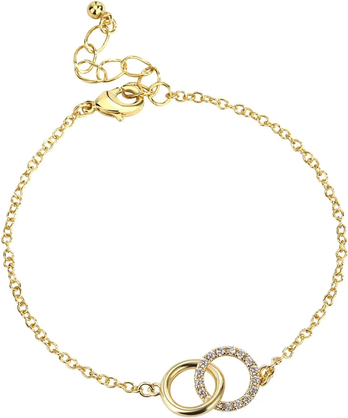 Gold Bracelet for Women 18K Gold Plated Dainty Gold Bracelets Non Tarnish Cuban Chain Link Bracelet Gold Charm Bracelet for Women