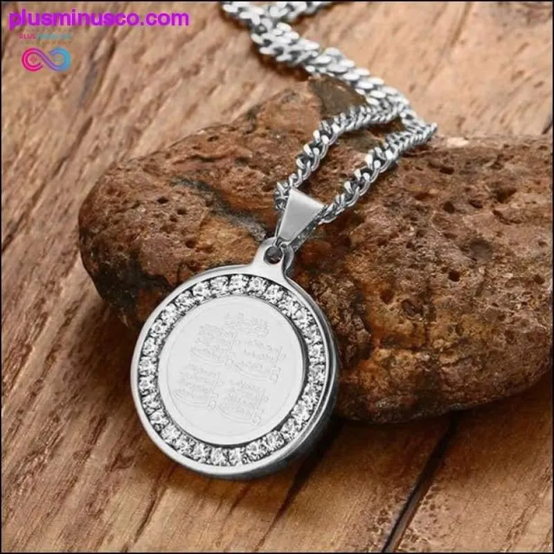 Gold-color CZ Stone Round Religious Necklace