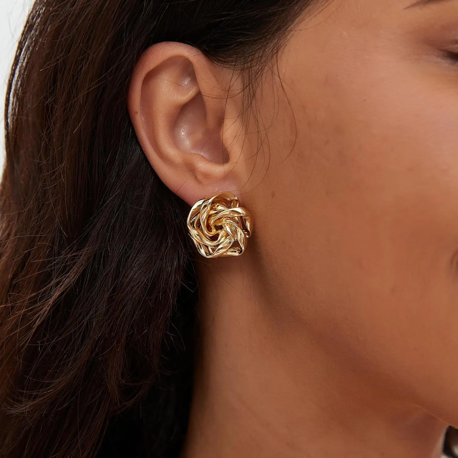 Gold Earrings for Women Trendy, 14K Gold Plated Stud Earrings Earrings Jewelry Gift