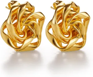 Gold Earrings for Women Trendy, 14K Gold Plated Stud Earrings Earrings Jewelry Gift