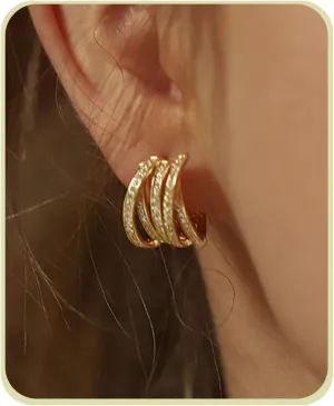 Gold Hoop Earrings for Women 14K Gold Hoop Earrings Plated Cartilage Earring Womens earrings Stud Earrings Lightweight Hypoallergenic Earrings Trendy Multiple Piercings Jewelry