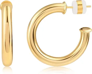 Gold Layered hypoallergenic Earrings for women Aretes de mujer Bar Studs for Women Trendy Stud Earrings