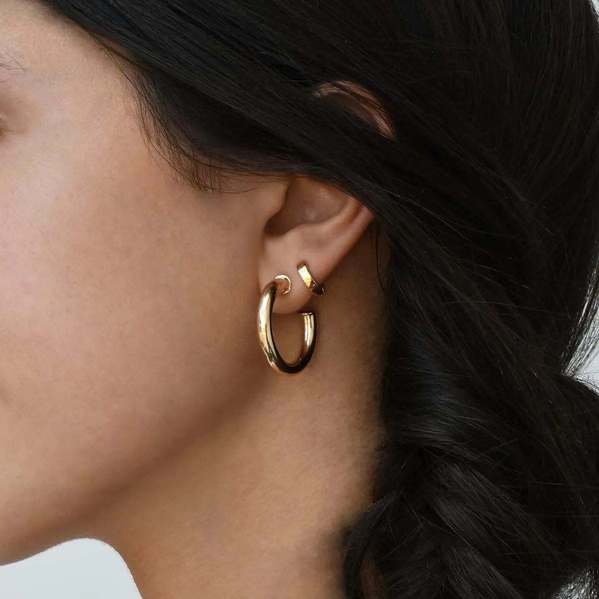 Gold Layered hypoallergenic Earrings for women Aretes de mujer Bar Studs for Women Trendy Stud Earrings