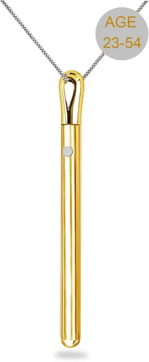 Gold Necklaces for Women Long Pendant with Simple Chain, Rechargeable Necklace for Women Trendy Gold Plated Jewelry Gifts for Her