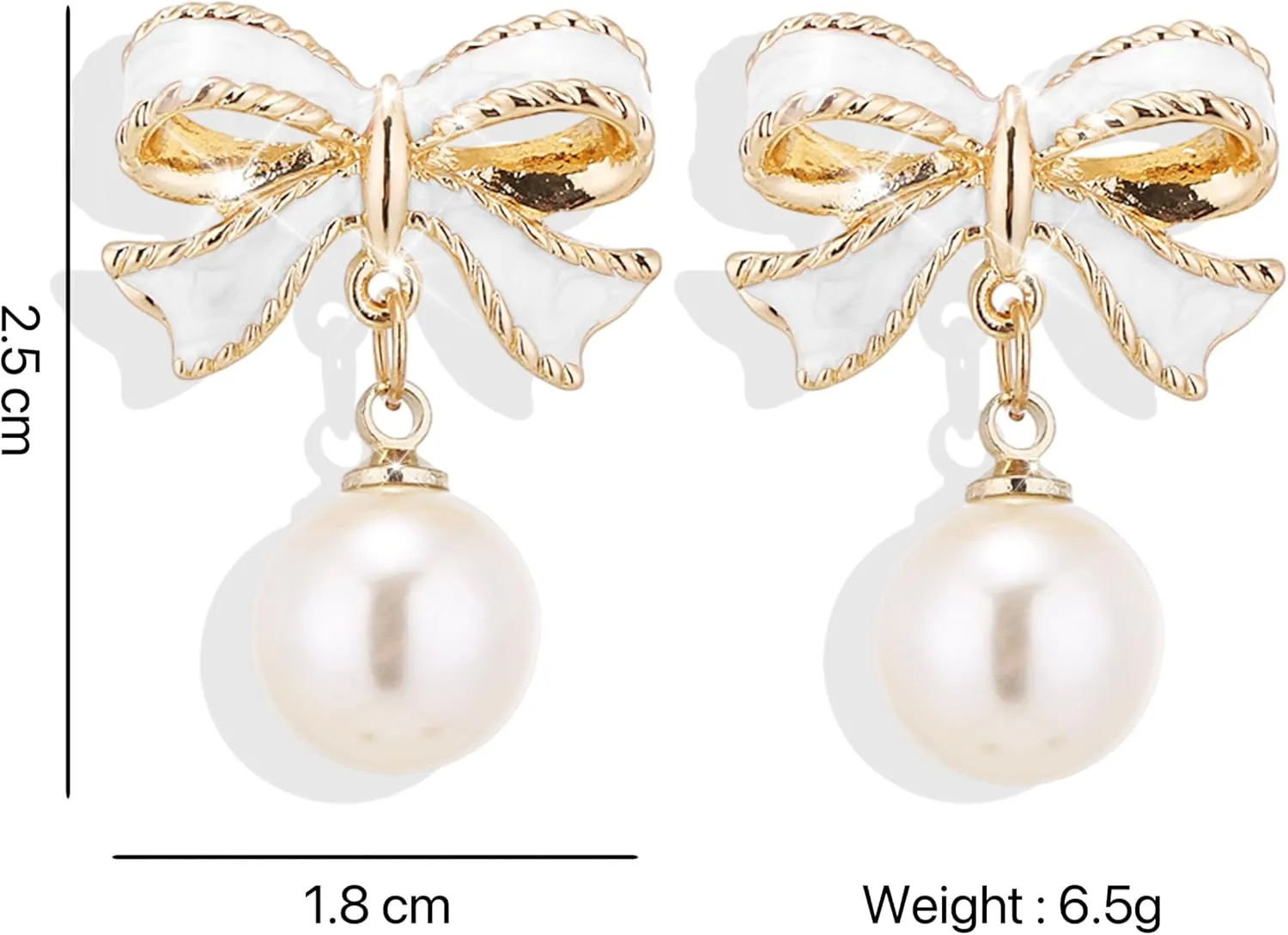 Gold Pearl Bow Earrings For Women Trendy Pink Coquette Drop Stud Ribbon Silver Earrings Dangle Jewelry - Unique Gifts For Wife Preppy Cute Teen Accessories 2025