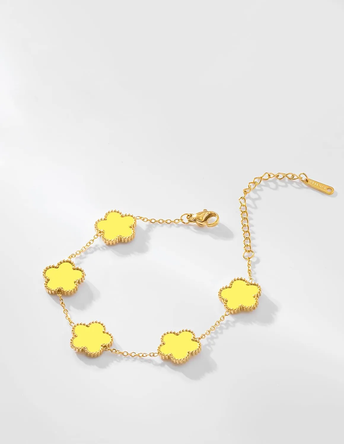 Gold Plated Stainless Steel Flower Bracelet Jewelry for Women