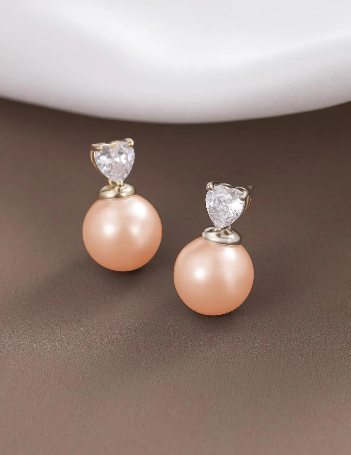 Gold Plated Stainless Steel Zircon Necklace And Earrings Jewelry for Women