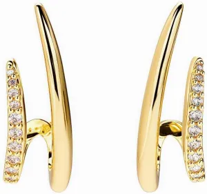 Gold Stud Earrings for Women,Trendy 14K Gold Plated, Single Pin Double Hoop Earrings,Dainty Minimalist, Unique Design, Hypoallergenic, Small & Noticeable,Waterproof Everyday Wear, Gift Idea