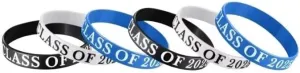 Grad Silicone Bracelets 6 Pcs Class of 2025 Graduation Celebrating Wristbands Rubber Bracelets for Men Women Graduation Souvenirs Party Jewelry
