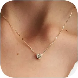 HANLI Necklaces for Women - 14K Gold/White Gold Plated for Everyday Wear | Dainty and Elegant Diamond Jewelry