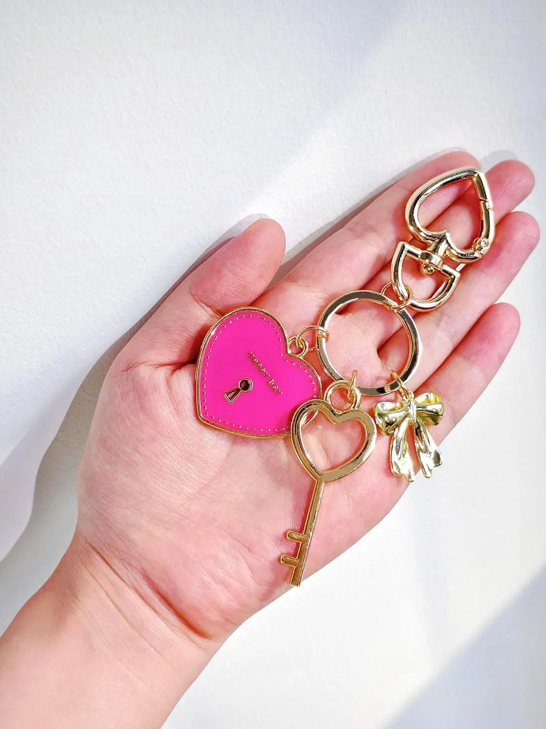 Heart Shaped Keychain, Cute Keychain for Women, Aesthetic Keychain, Funny Key Rings for Car Keys