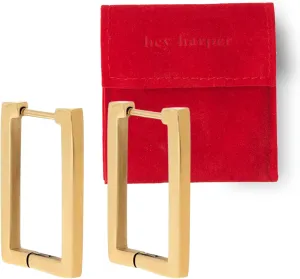 Hey Harper Hoop Earrings For Women Trendy - Lightweight Waterproof & Sweatproof Jewerly
