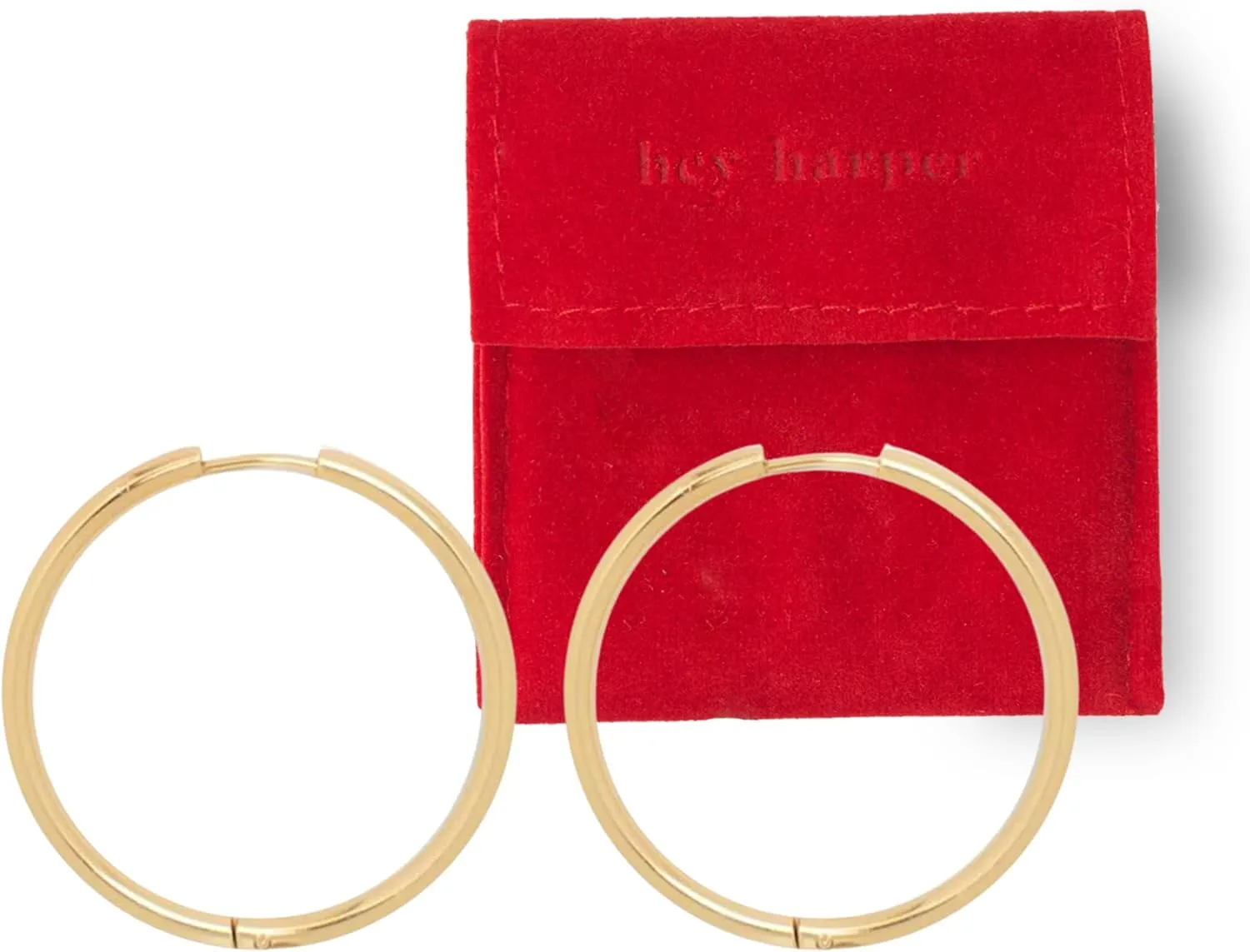 Hey Harper Hoop Earrings For Women Trendy - Lightweight Waterproof & Sweatproof Jewerly