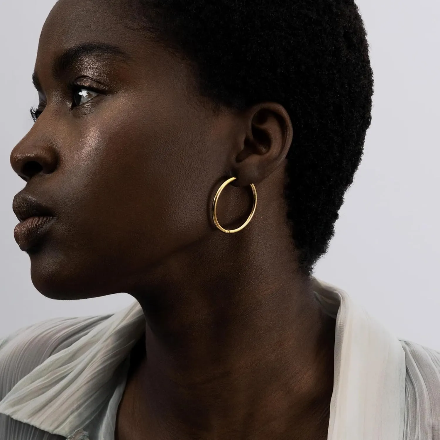 Hey Harper Hoop Earrings For Women Trendy - Lightweight Waterproof & Sweatproof Jewerly