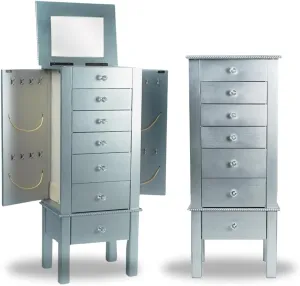 Hives and Honey Crystal Jewelry Armoire, Silver