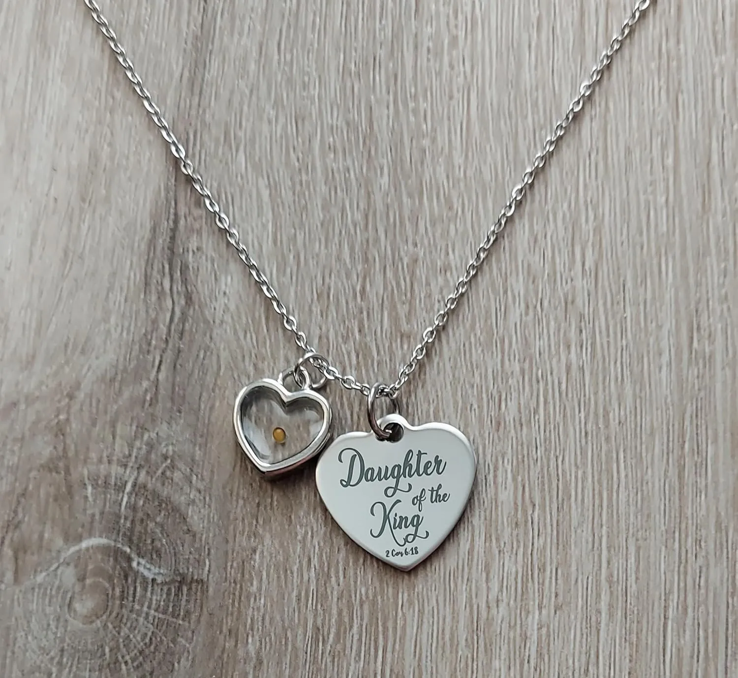 HOPE INSPIRED Real Mustard Seed Necklace Heart Faith Necklace for Women Christian Gifts