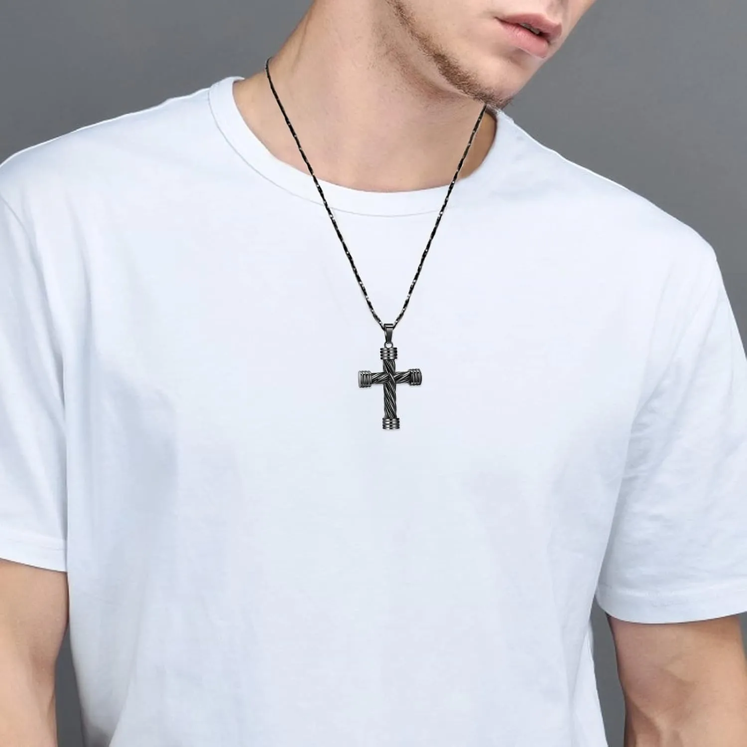 Imrsanl Cremation Jewelry for Ashes Cross Memorial Urn Necklace Pendant Keepsake Religious Cross Ashes Jewelry