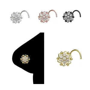 Indian Gold Nose Stud And - Modern Styles Gold/Silver Nose Jewelry - 18g Hoops & Studs - Traditional & Septum Rings Combo