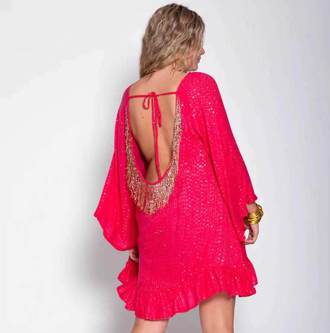 INDIANA SHORT DRESS SAINT BARTH BLUSH PINK
