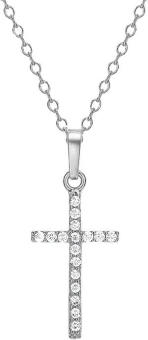 Infinity Cross Necklace for Womens Zircon Cross Pendant Elegant Birthday Anniversary Valentine's Day Christmas Jewelry Gift Ladies Pendant