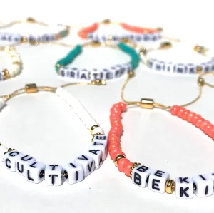 INSPIRATIONAL BEADED WORD BRACELET