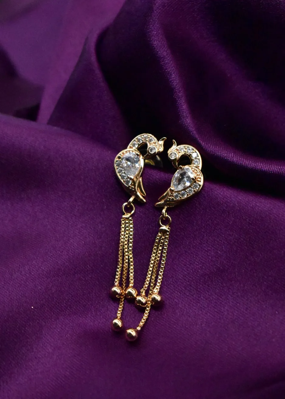 INSPIRING PEACOCK EAR RINGS