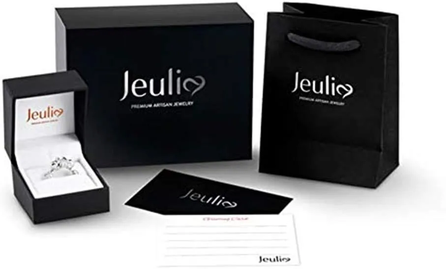 Jeulia 3.6 Carat Black Tone Skull Rings for Women Men Sterling Silver Round Cut Engagement Rings Bridal Sets Wedding Rings Cubic Zirconia Promise Engagement Anniversary with Jewelry Box