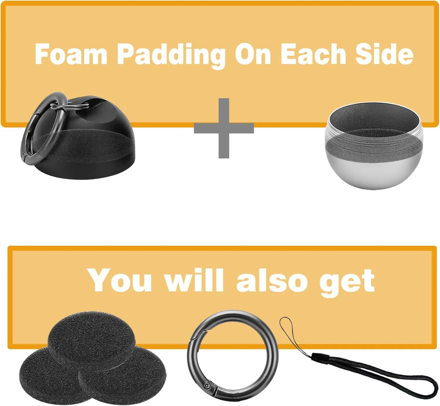 Jewelry Storage Box Case Gym Storage Jewelry Storage Box Case, Ring Organizer Container with Protective Sponge,Jewelry Care Protective Ring Holder with Keychain (1-Tier Black with Silver)