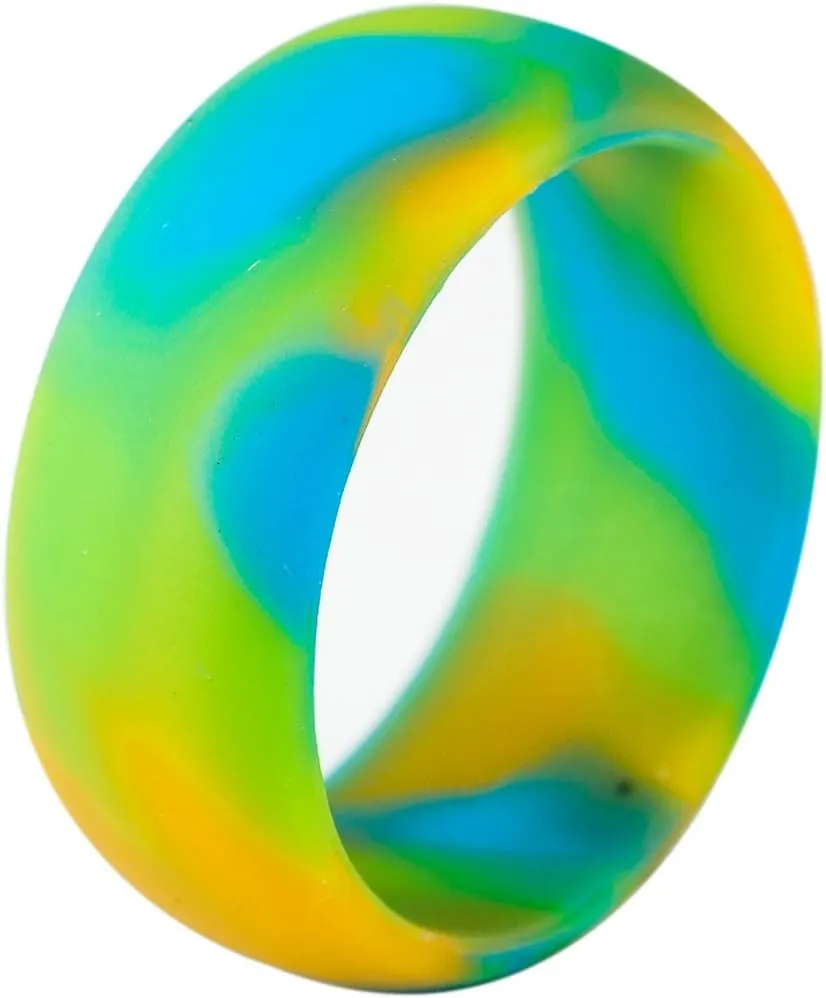 Jude Jewelers 5 Pack Size 4-15 Rubber Silicone Rings Flexible Outdoor Wedding Engagement
