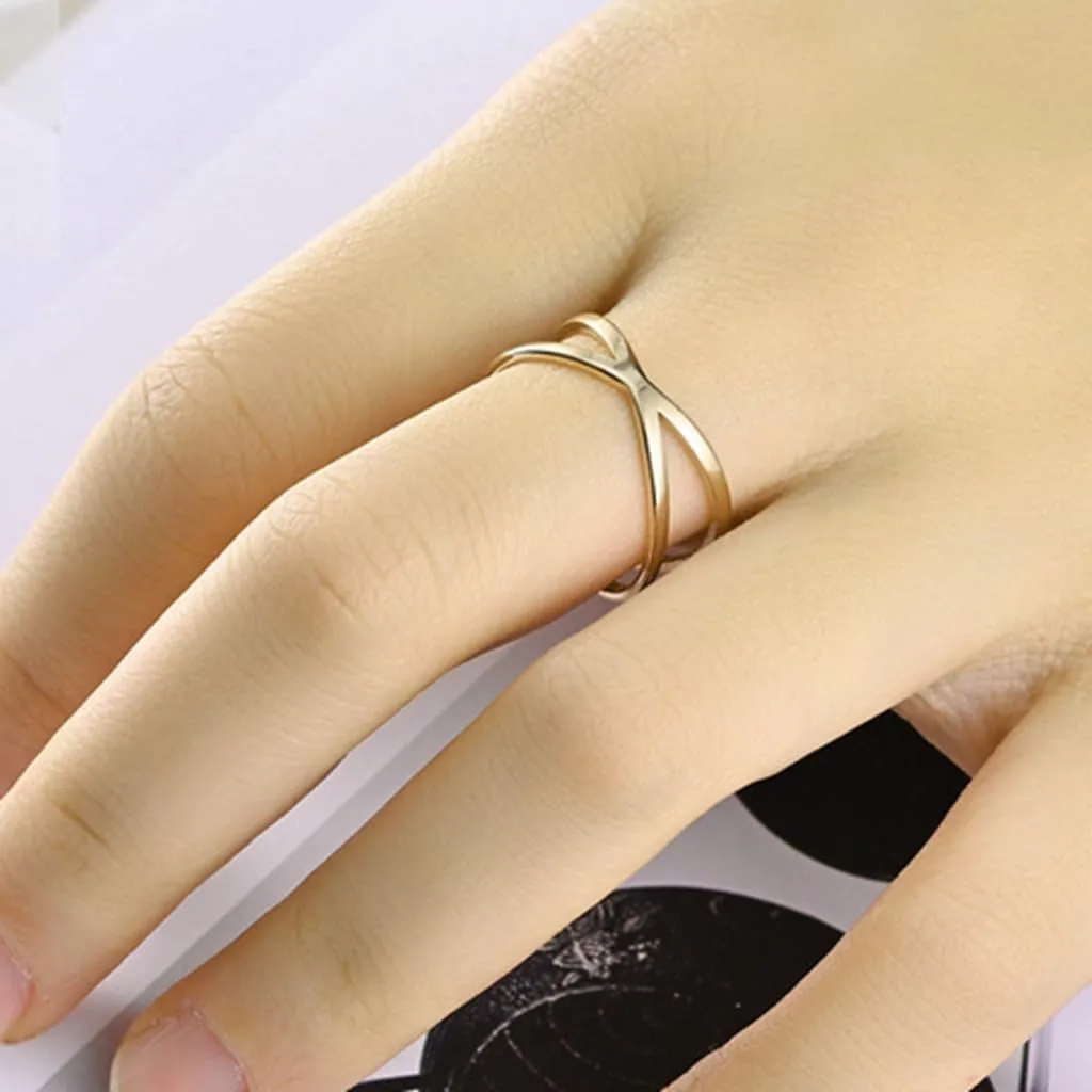 Jude Jewelers Stainles Steel Classic Plain Cross Style Wedding Band Wrap Statement Promise Ring