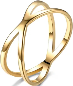Jude Jewelers Stainles Steel Classic Plain Cross Style Wedding Band Wrap Statement Promise Ring