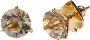 Kate Spade New York Brilliant Statements Trio Prong Studs Earrings  Gold Plated  Brass  Post Back Closure