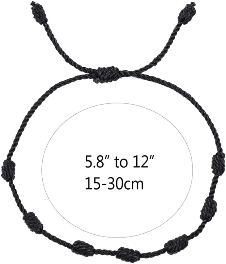 kelistom Handmade 7 Knots Red String Bracelet for Protection, Evil Eye and Good Luck, Amulet for Success and Prosperity, Friendship Bracelets for Women Men Teens