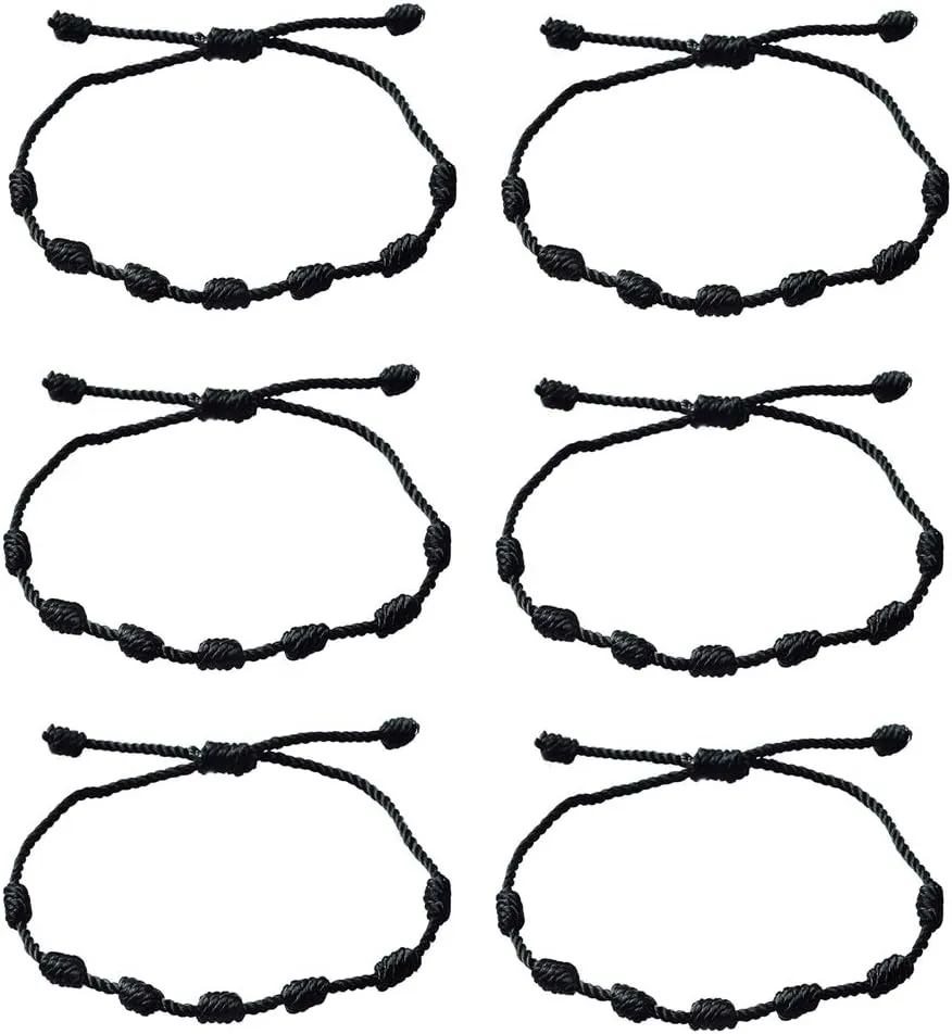 kelistom Handmade 7 Knots Red String Bracelet for Protection, Evil Eye and Good Luck, Amulet for Success and Prosperity, Friendship Bracelets for Women Men Teens