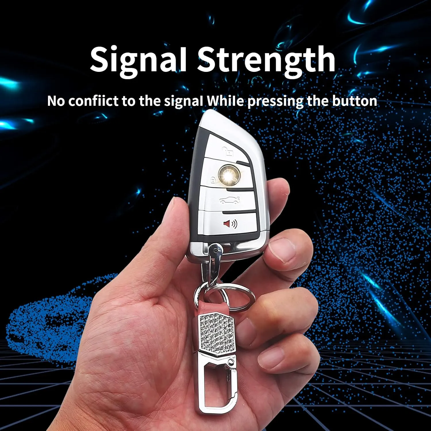 Key Chain Ring Clip Zircon Crystal shiny key hanger, Car keychain for men and women