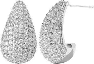 KINIVA Chunky Rhinestone Earrings for Women,Lightweight Teardrop Earrings,14K Gold Silver Earrings,Trendy Jewerly Mothers Gifts