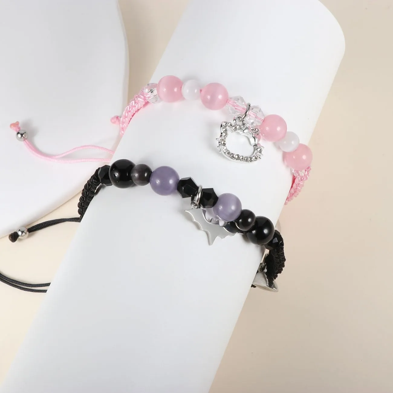 Kitty Spider Friendship Bracelet For Couples Best Friend Bff Family, Matching Heart Couples Bracelet Birthday Valentines Day Gifts To Daughter Sister Bestie Son Soulmate Friend