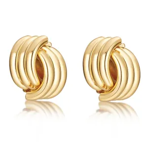 Knot Link Earrings for Women Statement Studs Earrings Chunky Geometric Drop Dangle Women's Fashion Jewelry