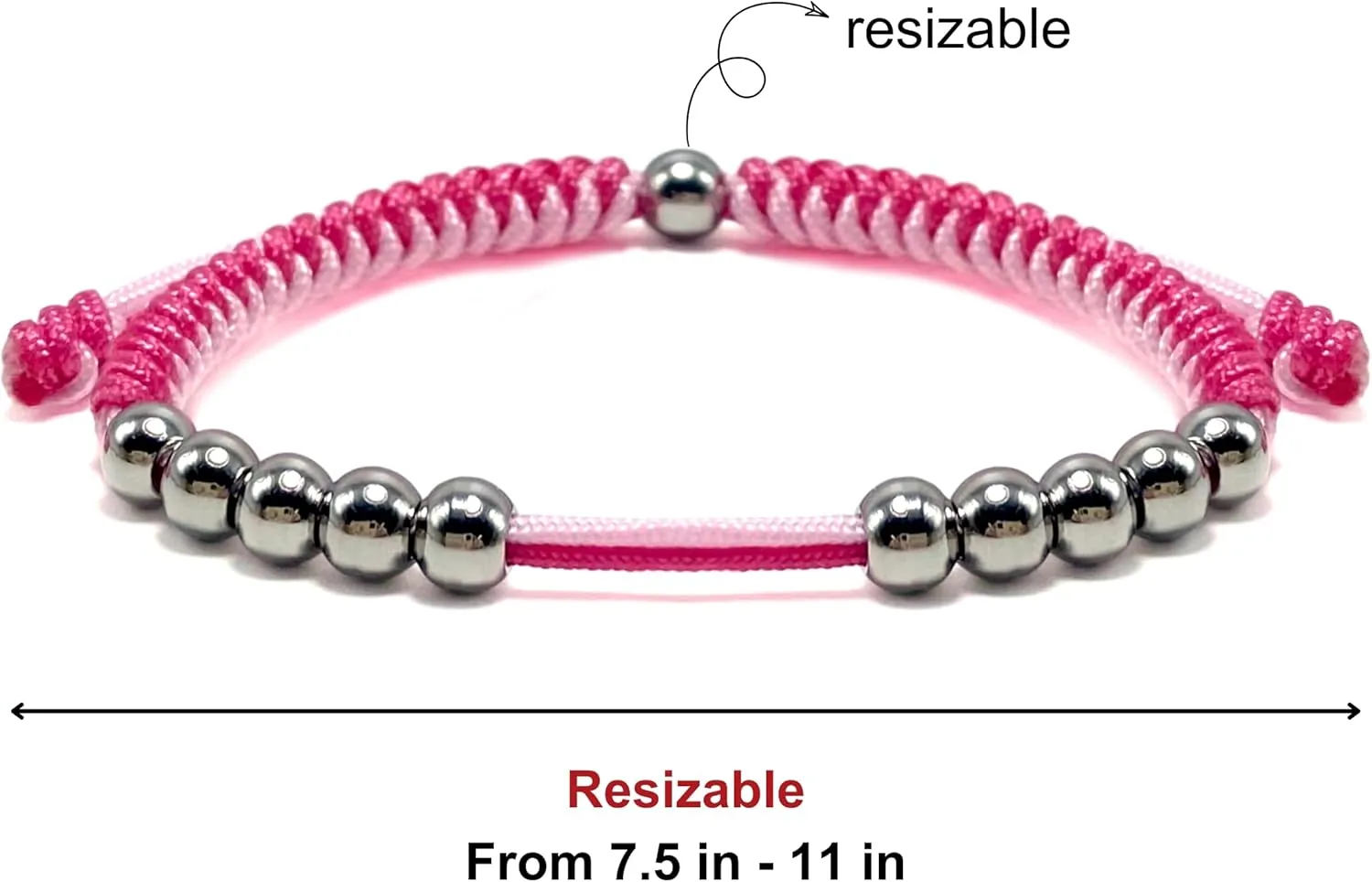 LAMIBEE Golf Stainless Steel 10 Bead Score Counter Bracelet, Golf Stroke Count Bracelet, Resizable Easy to Adjust Golf Round Scoring Tracker, Durable Stylish Golf Accessory