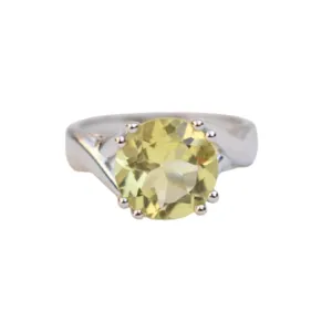 Lemon Quartz Ring, 925 Silver Ring, Stacking Ring, Lemon Quartz Jewelry, Engagement Ring, Amazing Ring, Prong Set Ring, Handmade Ring, Vintage Ring, Pretty Jewelry, Gift For Girls, Gift For Christmas