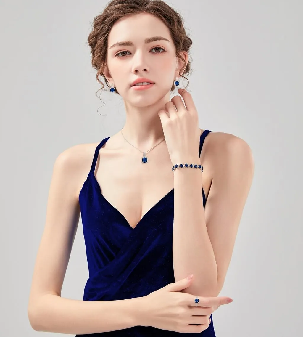 LMXXVJ Jewelry Set for Women,Necklace Earrings Adjustable Ring Bracelet Set Birthday Mother's Day Thanksgiving Gift for Women