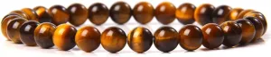 Men Bracelets Natural 6 Mm Labradorite Tiger Eye Stone Beads Bracelets Reiki Prayer Jewelry Women Wrist Stretch,Tiger Eye Stone,23cm